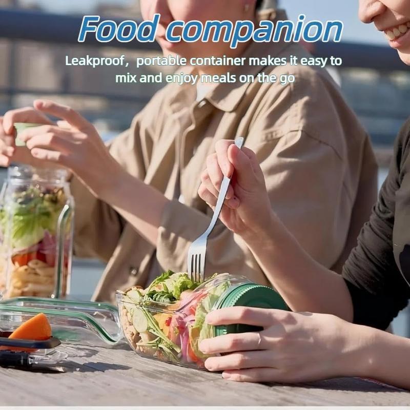 Fresh Pod - Mason Style Salad Container - Daily Commute - Lunch Jar - BPA Free Leakproof