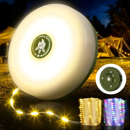 ✨4-in-1 Camping Lights – RGB String Light + Magnetic Mount + Retractable 10M LED Strip