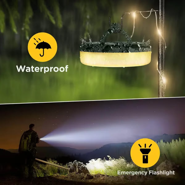 ✨4-in-1 Camping Lights – RGB String Light + Magnetic Mount + Retractable 10M LED Strip