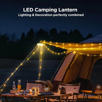 ✨4-in-1 Camping Lights – RGB String Light + Magnetic Mount + Retractable 10M LED Strip