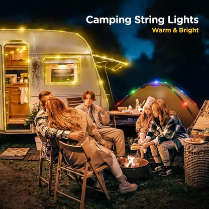 ✨4-in-1 Camping Lights – RGB String Light + Magnetic Mount + Retractable 10M LED Strip