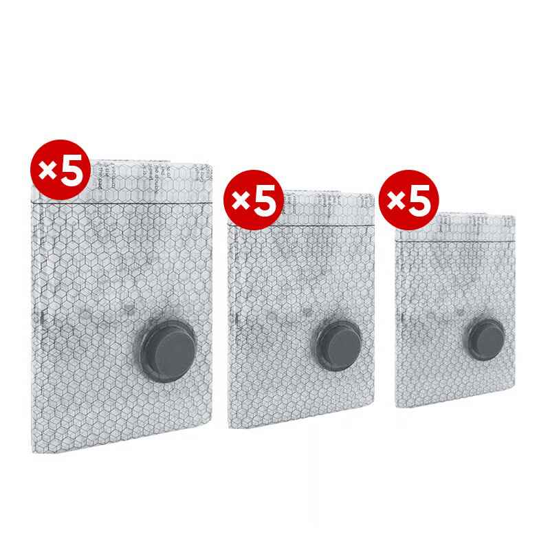 7 Mil Black Compression Bags – 15-Piece Set (5S + 5M + 5L)