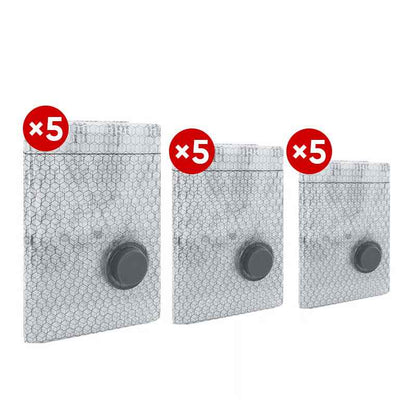 [2026 Upgraded VacBrid] Cordless Vacuum Compression Bag Set – 15 Pack