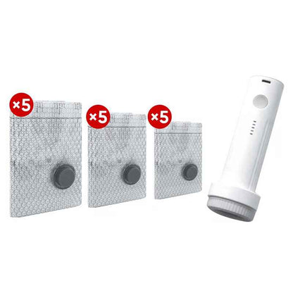 [2026 Upgraded VacBrid] Cordless Vacuum Compression Bag Set – 15 Pack