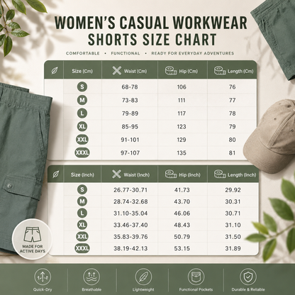 Women's Quick-Dry Cargo Shorts with Pockets