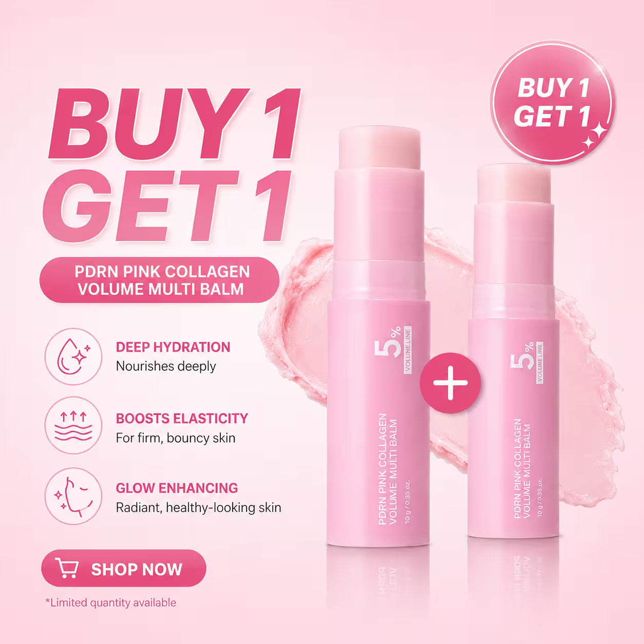 PDRN Korean Pink Collagen Volume Multi Balm