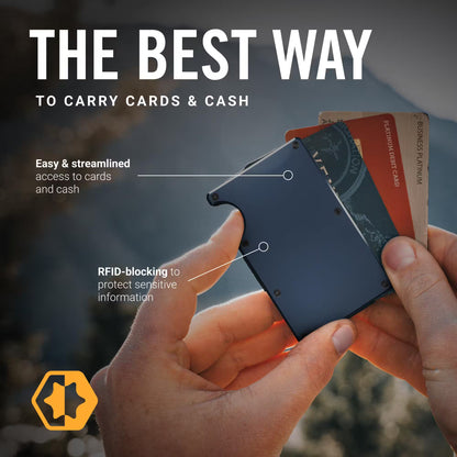 Slim RFID Blocking Metal Wallet | Minimalist Front Pocket Card Holder