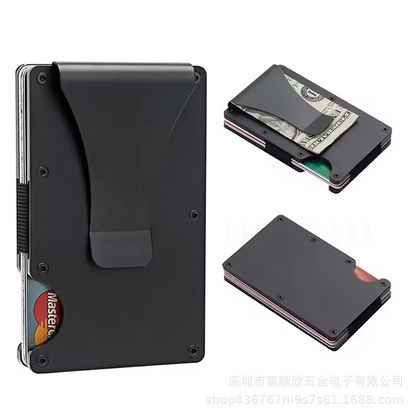 Slim RFID Blocking Metal Wallet | Minimalist Front Pocket Card Holder