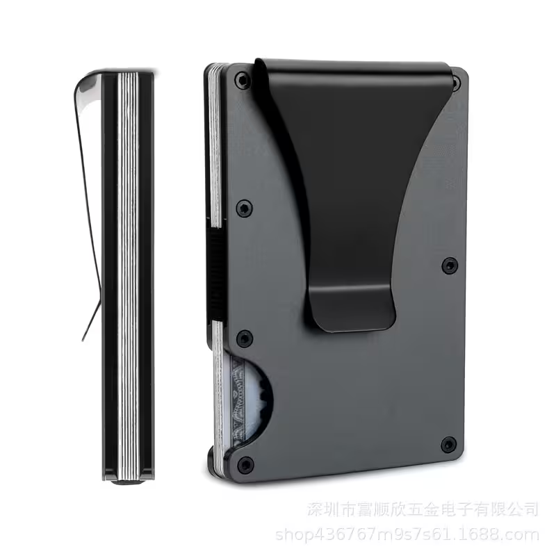 Slim RFID Blocking Metal Wallet | Minimalist Front Pocket Card Holder