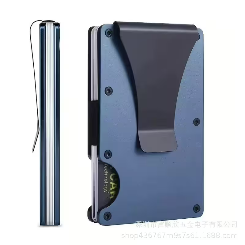 Slim RFID Blocking Metal Wallet | Minimalist Front Pocket Card Holder