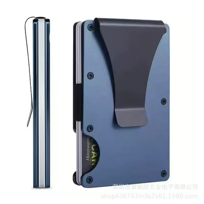 Slim RFID Blocking Metal Wallet | Minimalist Front Pocket Card Holder