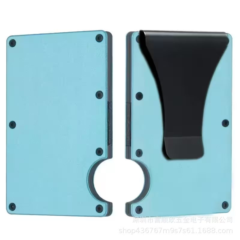 Slim RFID Blocking Metal Wallet | Minimalist Front Pocket Card Holder