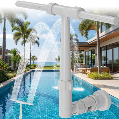 Adjustable Dual Spray Waterfall Sprinkler Cooler for Pool