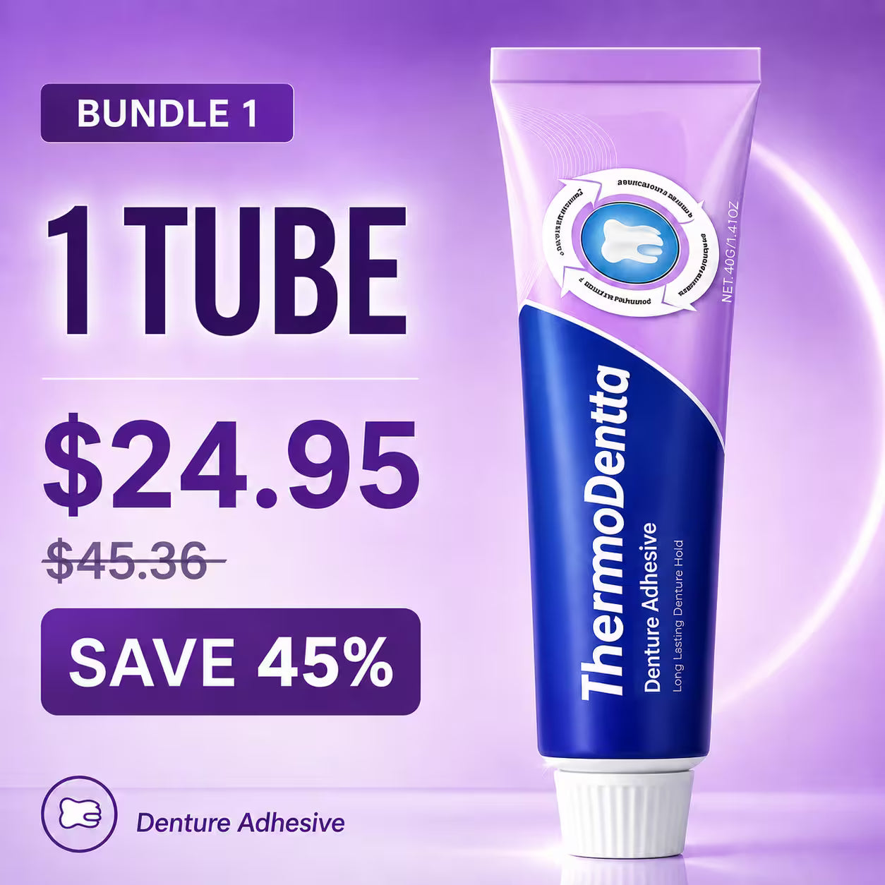 ThermoDenta - Extra Strong and Durable Denture-Adhesive, Long Lasting Effect