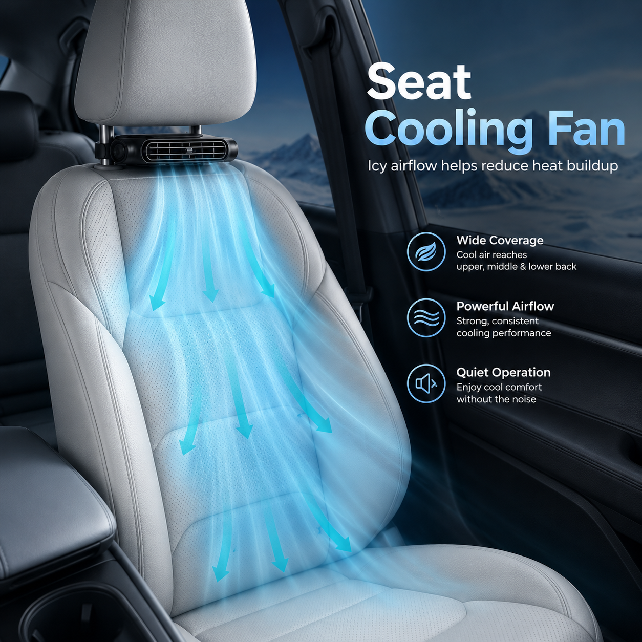 🔥Father’s Day 60% Off丨Dual Turbo Car Seat Cooling Fan