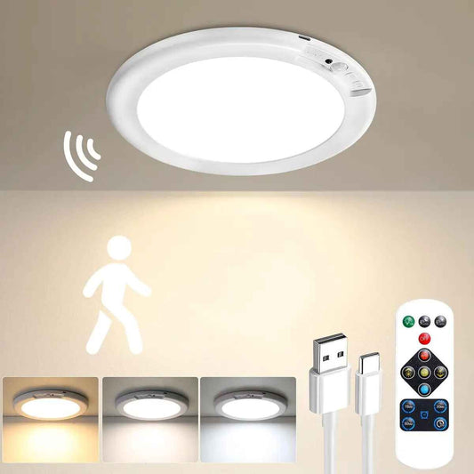 ✨ Rechargeable Motion Sensor Ceiling Light – Auto-On/Off, Magnetic Mount & Waterproof for Closet, Stairs, Garage & Balcony 🔦🏡