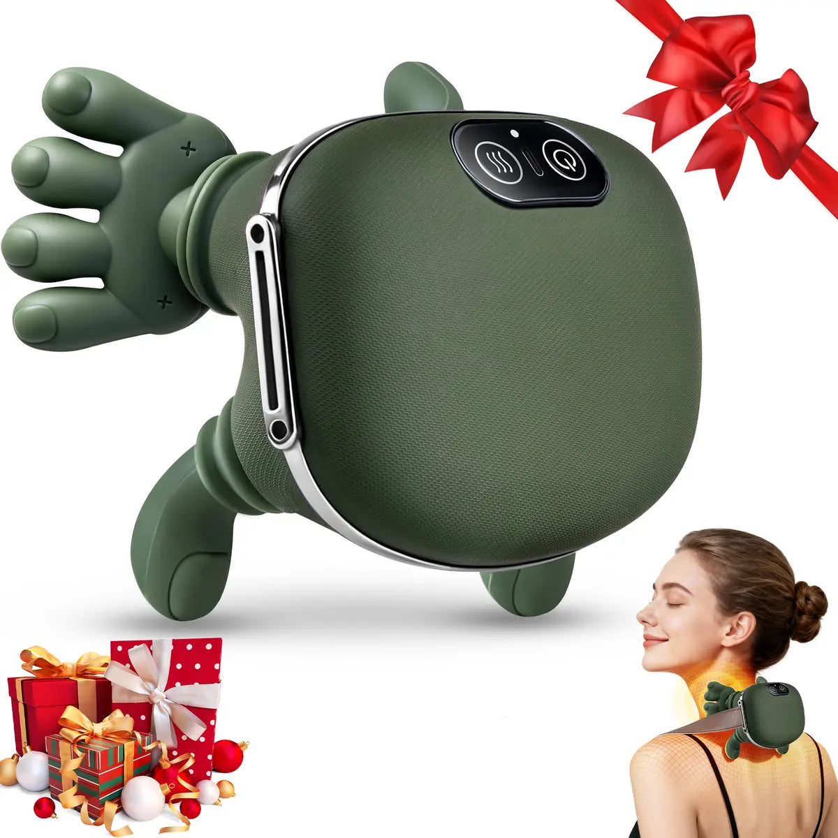 ⚡Flash Sale 37% OFF🔥 Bionic Hand Heated Massager Wireless Portable Electric Acupressure 4D Kneading Massage
