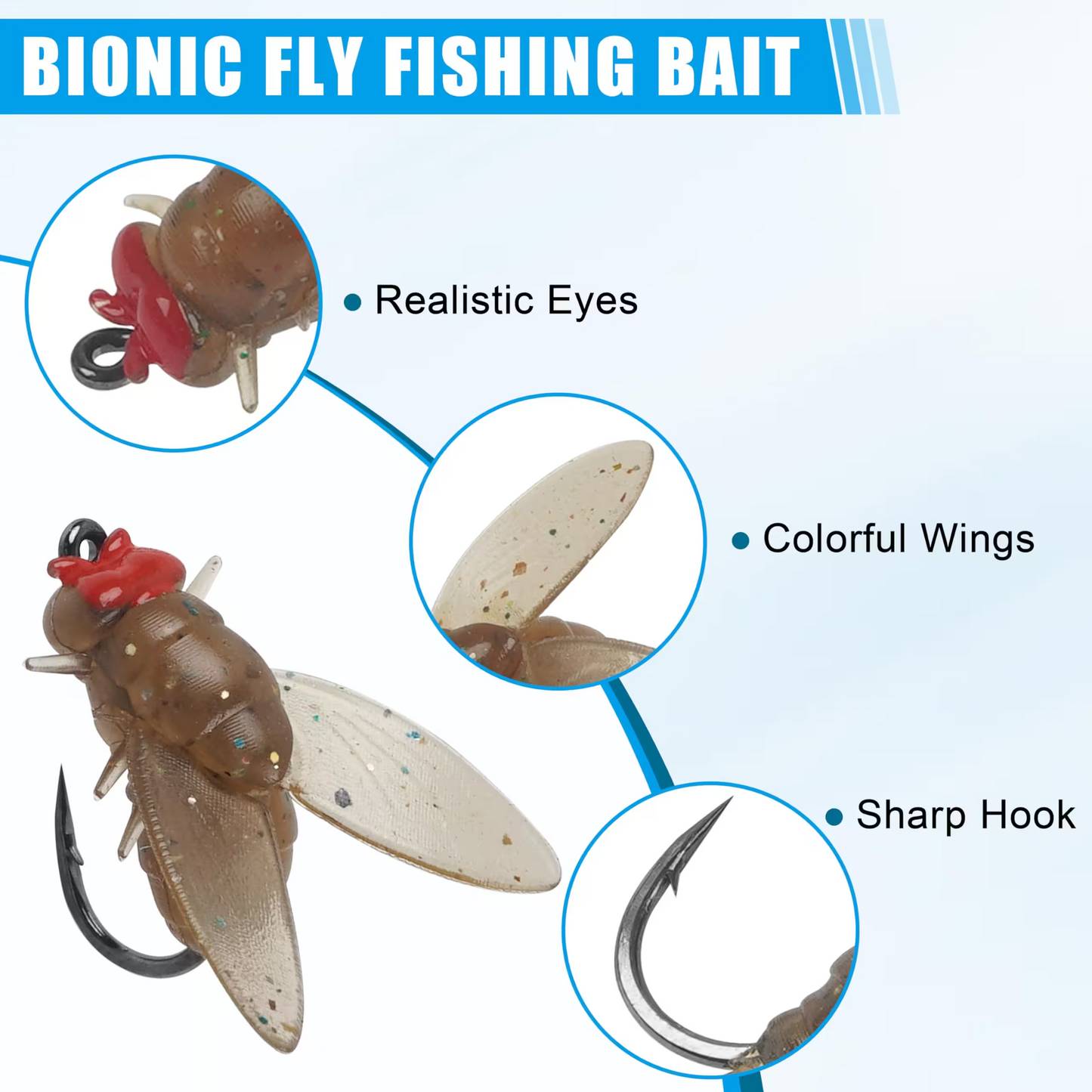 🔥Simulated Flies Fishing Attractor Bait Hook