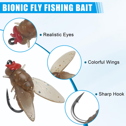 🔥Simulated Flies Fishing Attractor Bait Hook