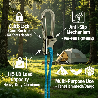 2026 New Heavy Duty Retractable Buckle Rope with Roller Tensioner