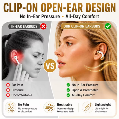 Fashionable Clip-On Wireless Headphones