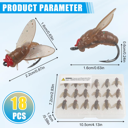🔥Simulated Flies Fishing Attractor Bait Hook
