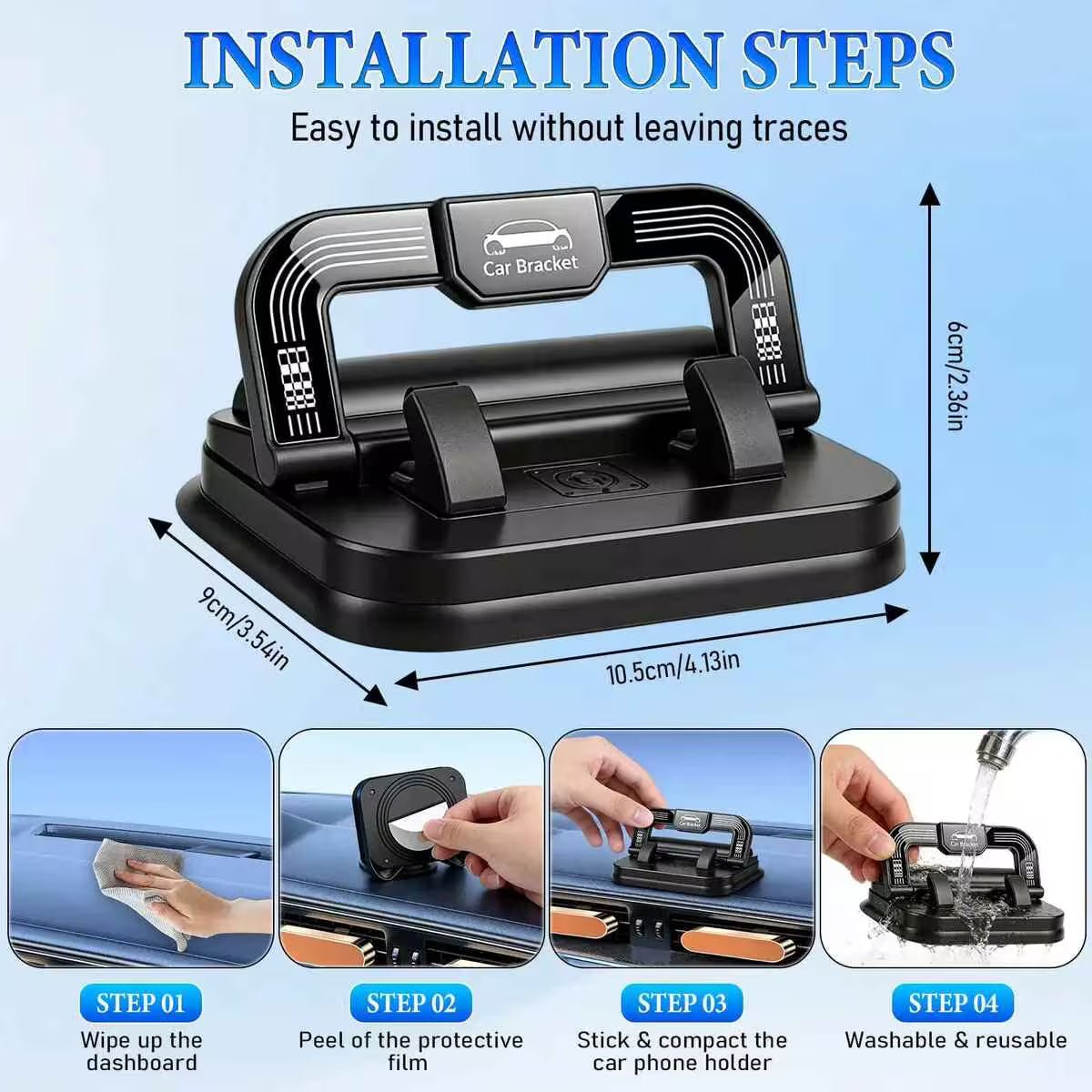 【🔥 59% OFF - Last 48h】 Foldable Silicone Parking Plate Phone Holder