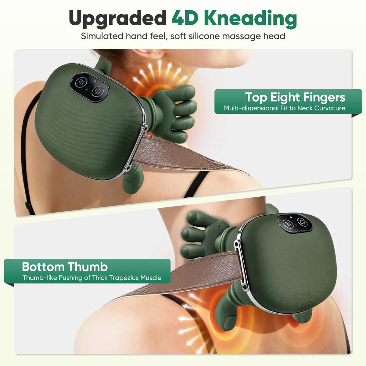⚡Flash Sale 37% OFF🔥 Bionic Hand Heated Massager Wireless Portable Electric Acupressure 4D Kneading Massage