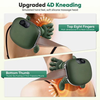 ⚡Flash Sale 37% OFF🔥 Bionic Hand Heated Massager Wireless Portable Electric Acupressure 4D Kneading Massage