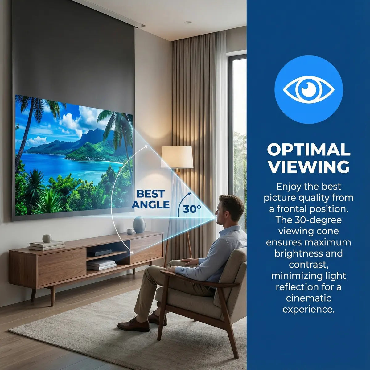 LAST DAY 50% OFF 🔥 Black Border ALR Screen - Home Theater - Foldable Projector Screen - Daytime Viewing Upgrade 🎥