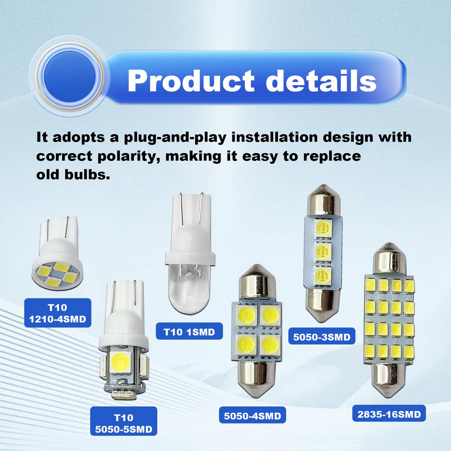 42 Pieces Interior Car Lights Kit