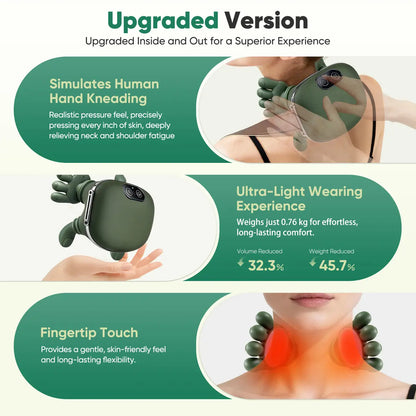 ⚡Flash Sale 37% OFF🔥 Bionic Hand Heated Massager Wireless Portable Electric Acupressure 4D Kneading Massage