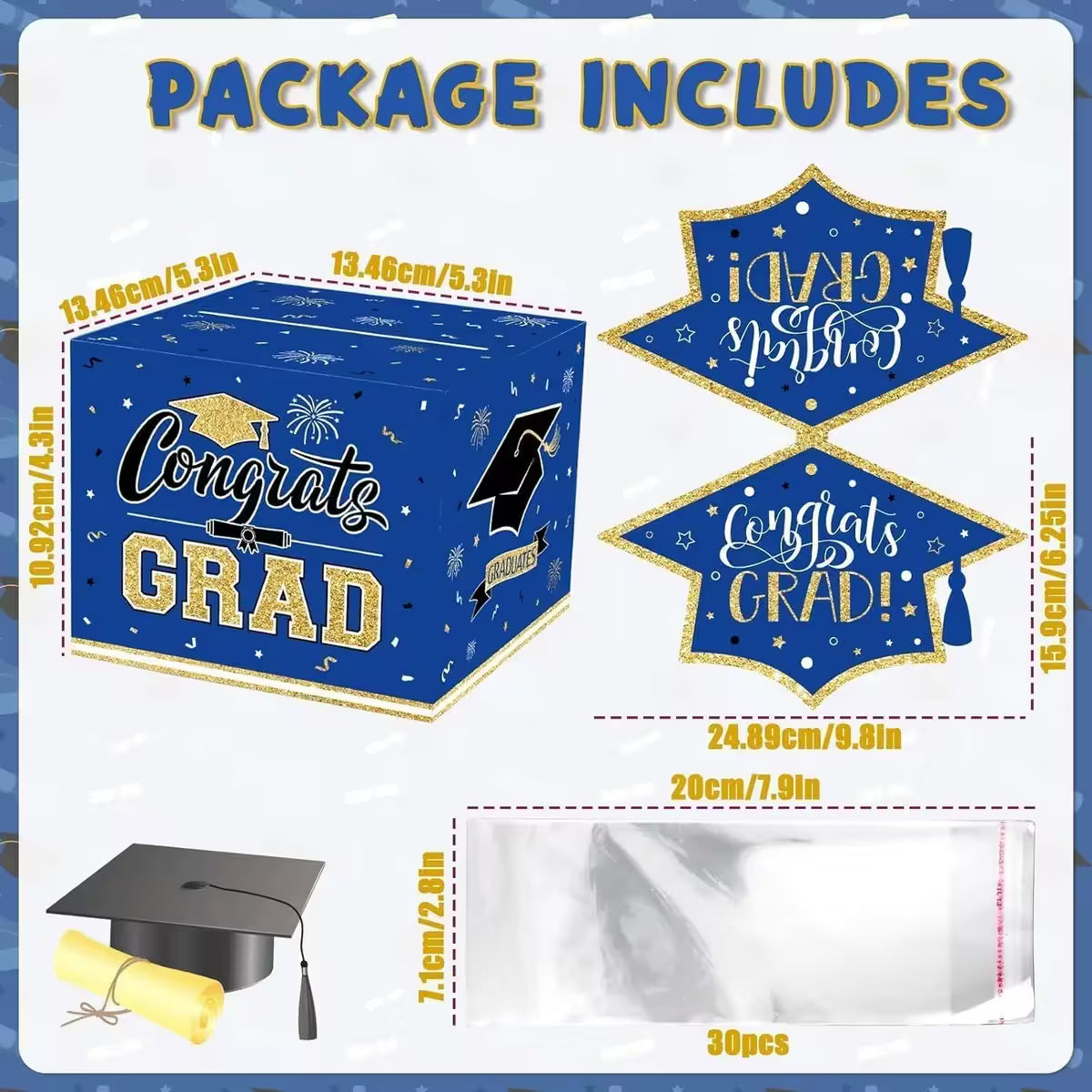 Class of 2026 Graduation Money Box for Cash Gift Pull