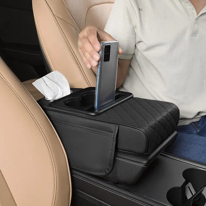 Multifunctional PU Leather Car Armrest Box