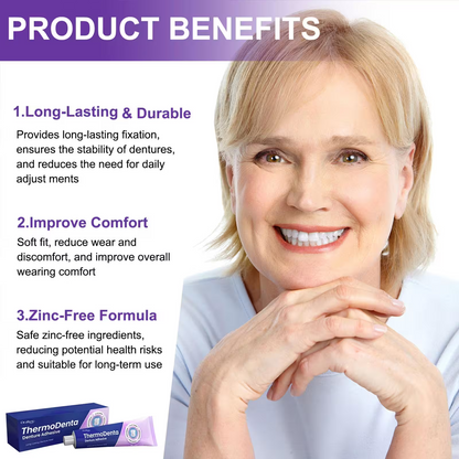 ThermoDenta - Extra Strong and Durable Denture-Adhesive, Long Lasting Effect
