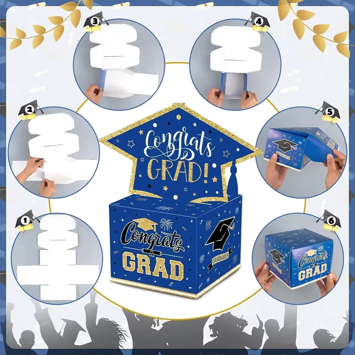 Class of 2026 Graduation Money Box for Cash Gift Pull