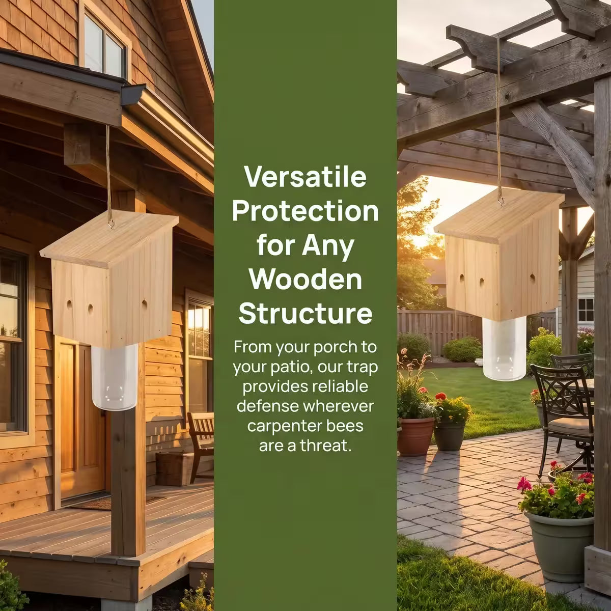 Ultimate Pro Carpenter Bee Trap – 2-in-1 Protection