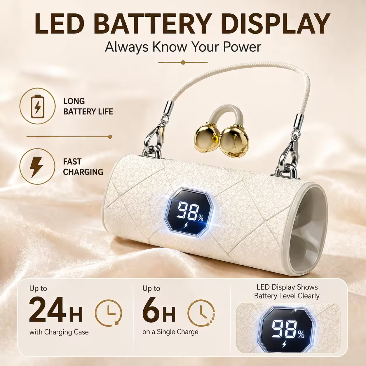 Fashionable Clip-On Wireless Headphones