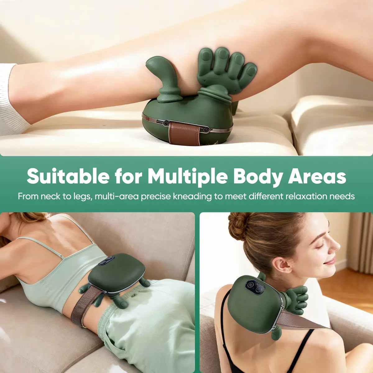 ⚡Flash Sale 37% OFF🔥 Bionic Hand Heated Massager Wireless Portable Electric Acupressure 4D Kneading Massage