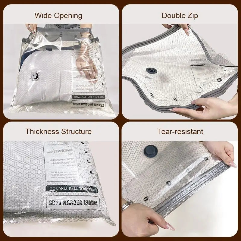 [2026 Upgraded VacBrid] Cordless Vacuum Compression Bag Set – 15 Pack
