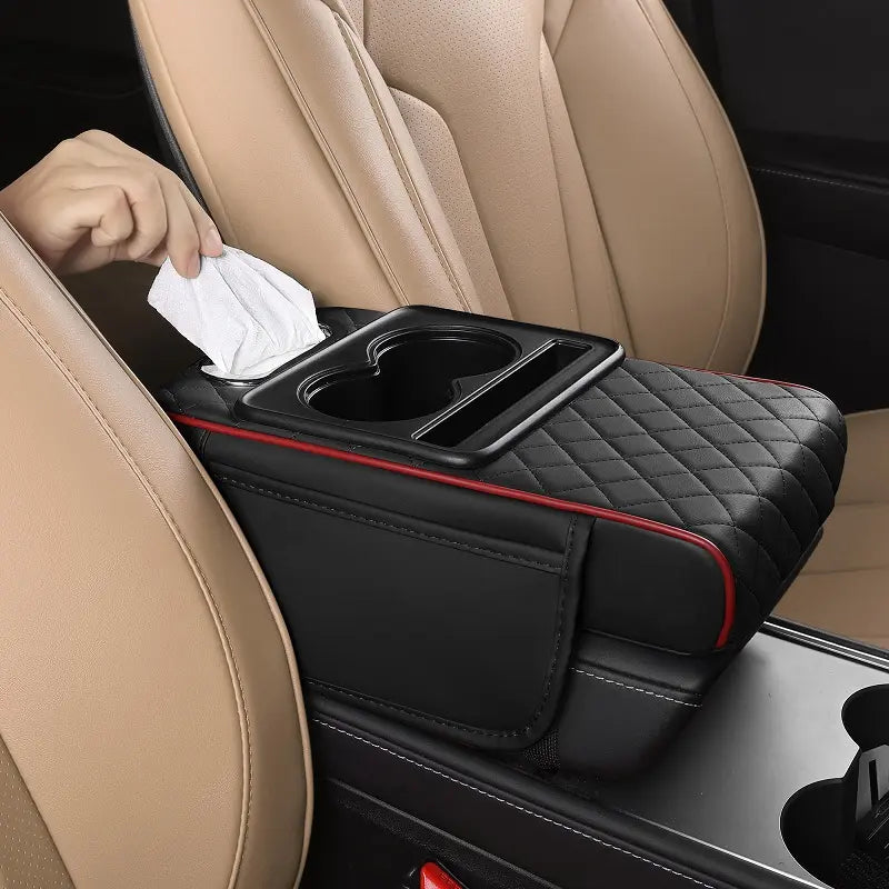 Multifunctional PU Leather Car Armrest Box