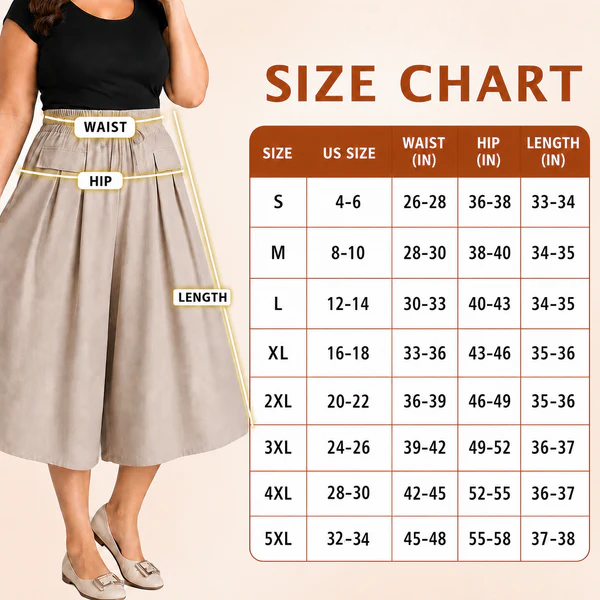 Flowora™ - Pull-On Capri Culottes for Women