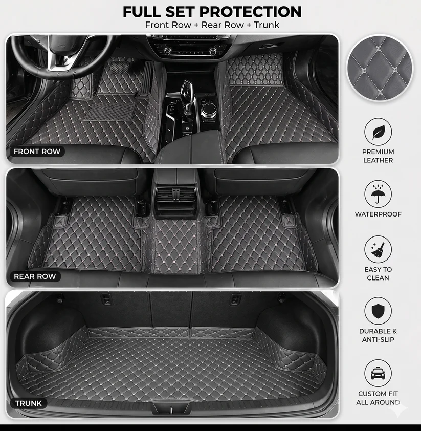 Elvie 2026 Waterproof Non-slip Universal Fit Customized Floor Mats for Cars, SUVs, and Trucks