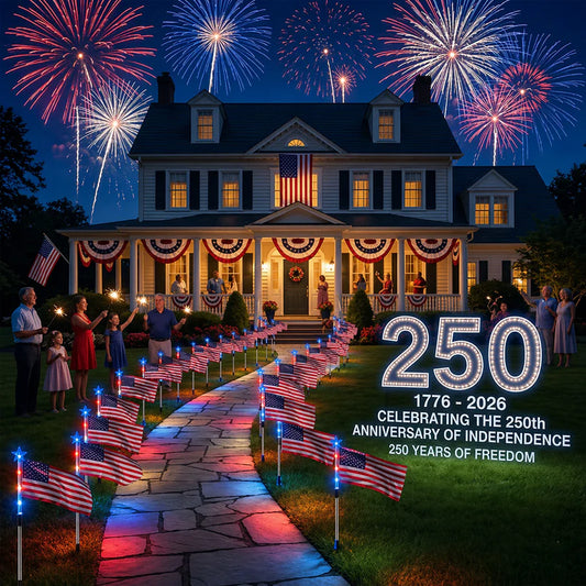 🔥Last Day 50% OFF 🔥MADE IN USA-8-Piece Flag Light Set🔥 – 4th of July Decorations✨