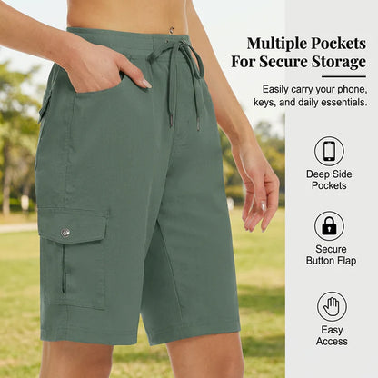 Women's Quick-Dry Cargo Shorts with Pockets